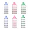 Infant Formula Dispenser with 4/5 Separate Sections Baby Food Storage Box Leakproof Toddler Milk Powder Container