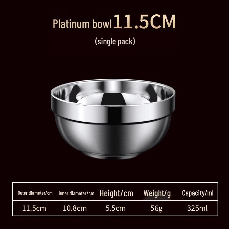 OEING 304 Stainless Steel Double-Layer Insulated Bowl