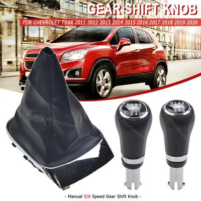 Pomello leva cambio manuale auto nero a 5 6 marce Leva a bastone Sfera a mano Assemblaggio cuffia cambio per Chevrolet Trax Standard 2011-2020