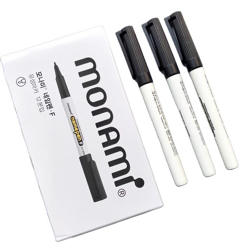 MonaMe Waterproof Oil-Based Marker Set – Black, Red, Blue – 1.0mm Fine Liner, No Smudging