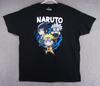 Naruto Shirt Mens 2XL Shippuden Chibi Black Ripple Junction Graphic T-shirt XXL Unisex T-Shirt