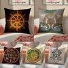 Reincarnation Print Six Paths of Reincarnation Pillow Case Comfort Sofa Bed Silky Elegant Invisible Zipper Decorative Cushion
