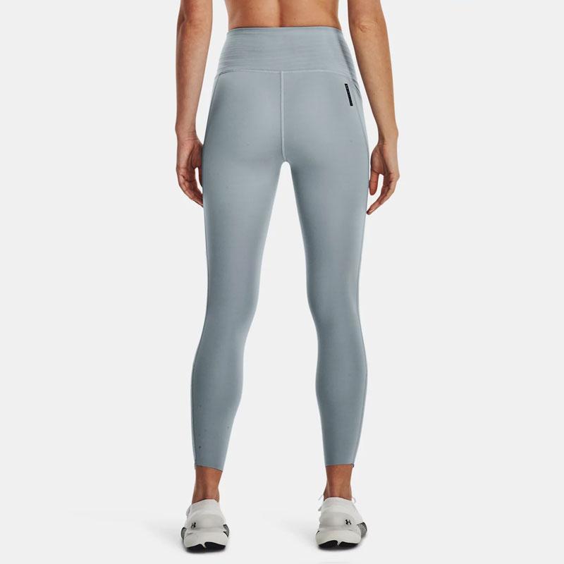 Under Armour Rush Series Logo Embroidered Slim Fit Nine-Point Fitness Pants Women Bottoms Harbor-Blue 1377059-465