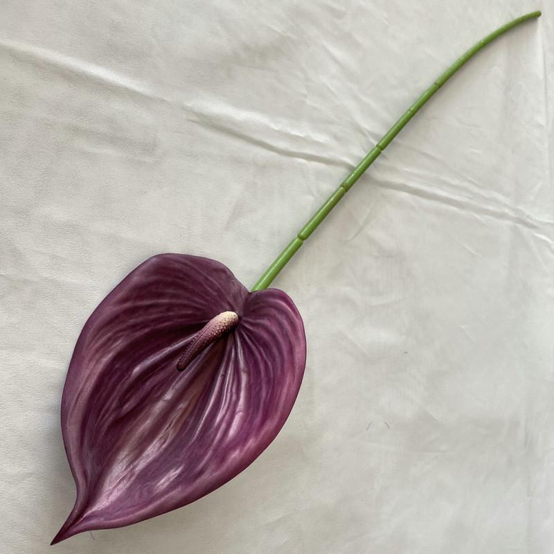 Faux Anthurium Plant Realistic Touch Indoor Outdoor Decoration For Photography Props