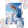 Diamond Painting Kit 5D Full Round Diamond DIY Crafts Home Decoration Creative Gift Elsa Snowman Snow Princess Fantasy Winter Artwork