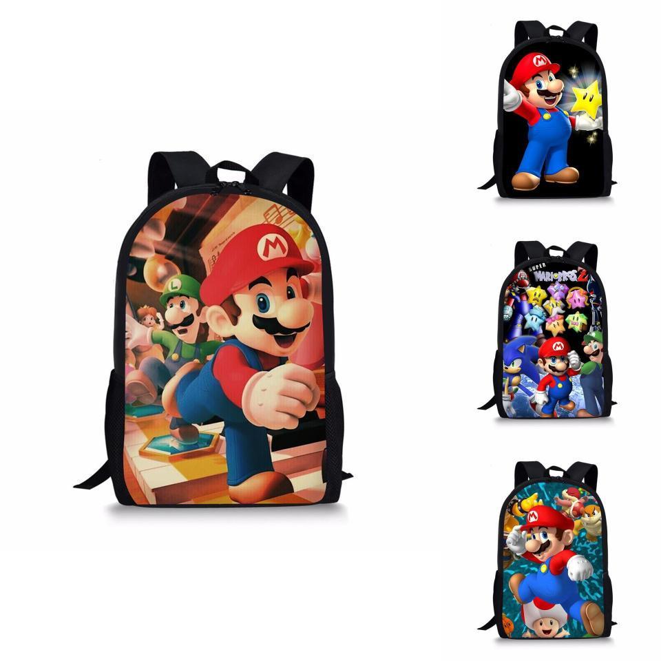 Super Mario Kids Backpack With Breathable Oxford Fabric For Elementary School Students