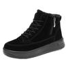 Winter new Jinjiang Dachang snow boots men's high-top board shoes thickened and velvet warm side zipper winter