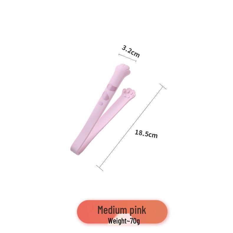 Cat Scratch Silicone Snack and Ice Tongs for Kitchen, Baking, and Barbecue