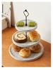 Creative European Double Layer Wooden Dessert Stand: Forest Style Cake and Treat Display Tray