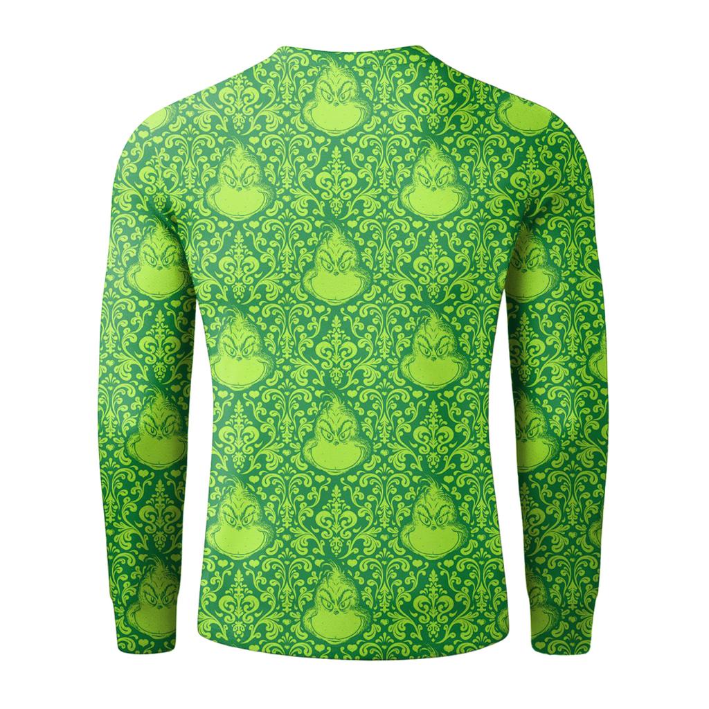 Pánská ležérní mikina na knoflíky, módní potištěná košile s dlouhým rukávem, pulovr