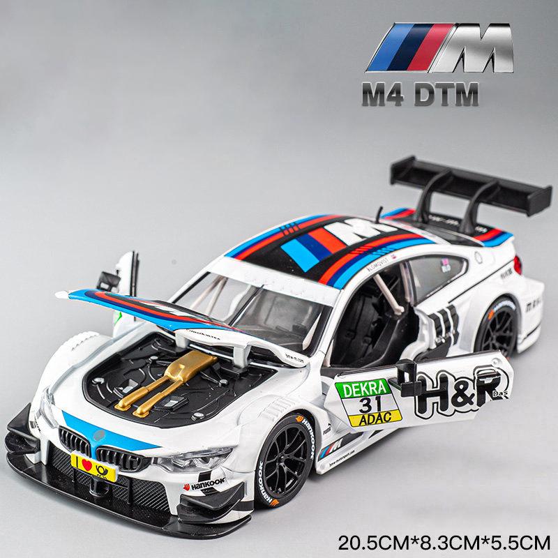 1:24 BMW Z4 GT3 M4 BMW M6 Racing Car Free Wheeling High Light Sport Racing Car Model Toy Diecast Metal Alloy Miniature Replica