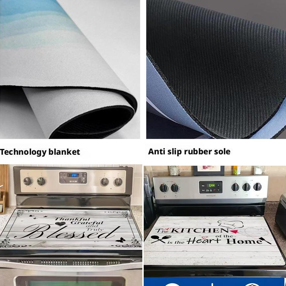 Gas Stove Protectprotective Mat Kitchen Reusable Burner Covers Mat Protector Cleaning Pad Water-Absorbing, Oil-proof Anti-slip