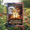Patriotic Garden Ag One Nation Under God 1776-2026 Christian Cross AAV