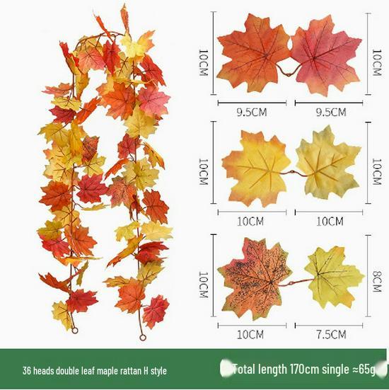 Skladem Podzimní a Halloweenská dekorace z javorových listů pro Vánoce a Den díkůvzdání