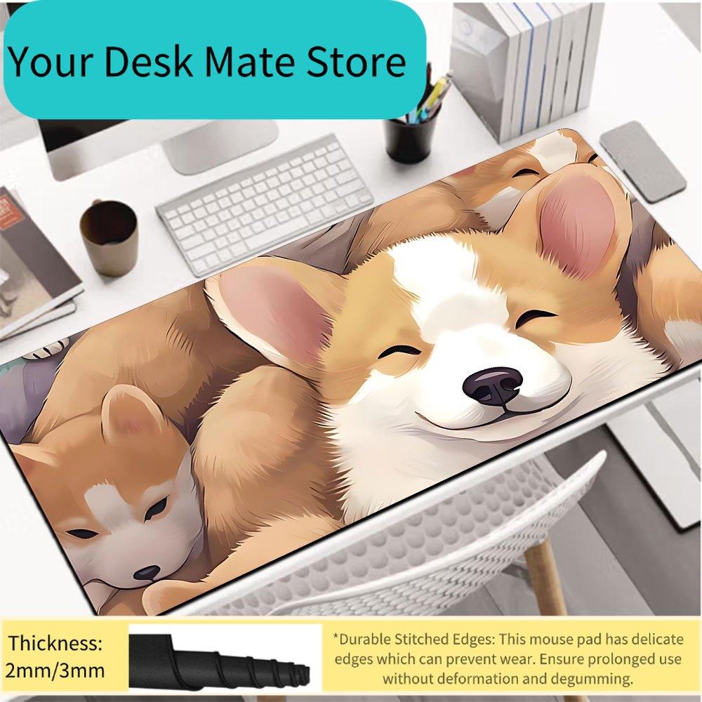 Boho Floral Sketch Art Extended Gaming Mouse Pad Waterproof Non-slip
