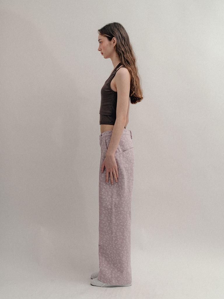 VISUS Flower Cotton Pants_Pink