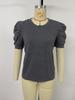 European & American Summer Puff Sleeve Women’s Casual T-shirt