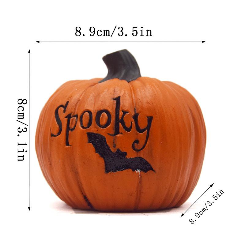 Halloween Resin Pumpkin And Ghost Design Tablecloth Ghostly Desktop Decoration Ornament