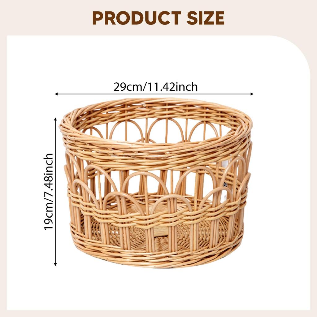 Handwoven Basket Storage Organizer Creative Versatile Lightweight Large Capacity Makeup Organizer for Home Bedroom Decoration