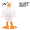Resin Duck Ornament Muscular Figurine, Strong Fitness Statue, Statue White Yellow Shape for Table Decor Figure
