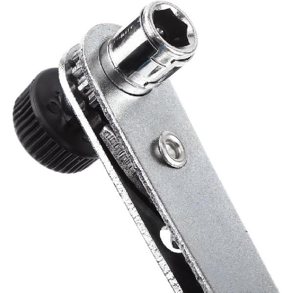 1/4" Wrench Screwdriver Ratchet Handle with Interchangeable Driver Bits and Hex Socket Ratchet Wrench Sockets Tool Sets Red+Black