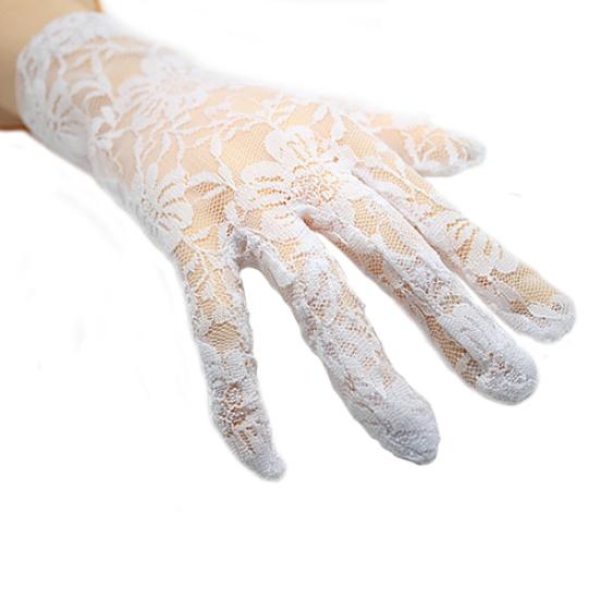 Women's Sexy Lace Flower Mesh Wedding Party Costume Driving Evening Gloves