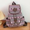 Schoolbag ethnic style fashion retro print pattern women's backpack Oxford cloth travel and leisure lightweight large capacity backpack