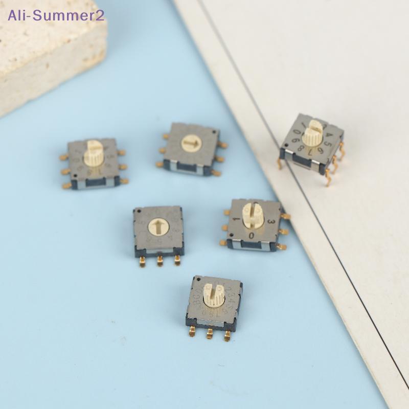 {Summer2} {Summer2} 2Pcs Mini Encoder Rotary Encoder Switch BCD8421 Multi Gear Band Knob Switch SMD Band Switch