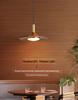 Nordic Walnut Three-Head Pendant Light for Dining, Bar, or Bedroom, Vintage UFO Style