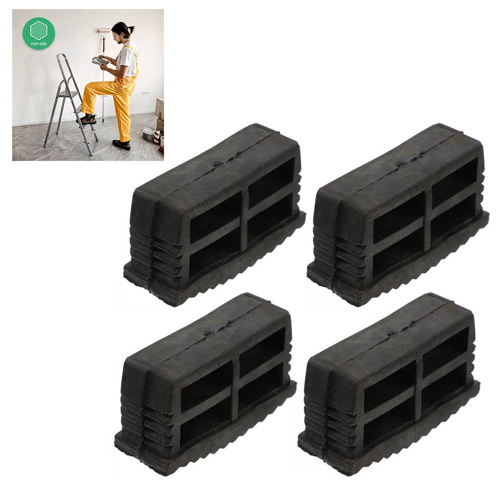 Set of 4 Rubber Ladder Leg Foot Covers for Improved Grip and Stability