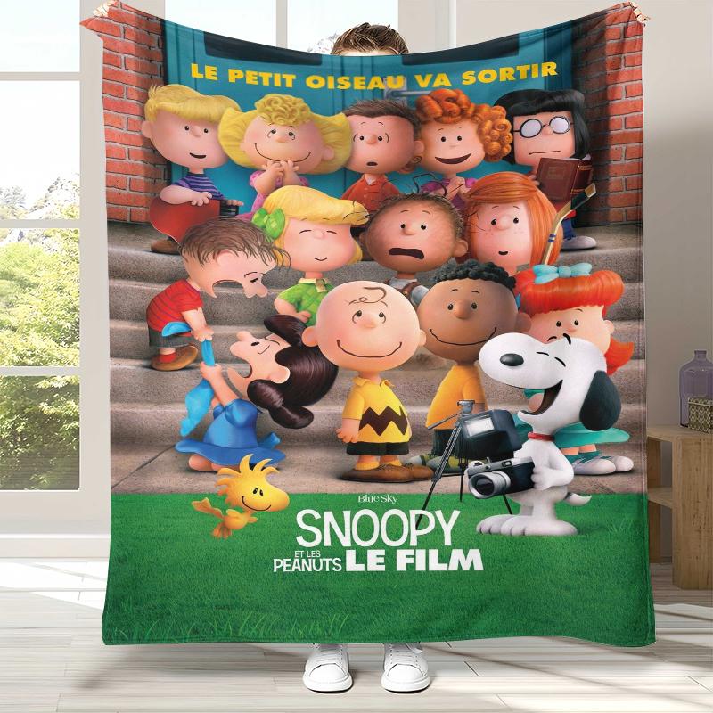 

Cute Snoopy Dog Cartoon Flannel Blanket,Ultra Soft Warm Plush Throw for Home Bedroom Bed Sofa Cover Camping Picnic gift 75x90cm