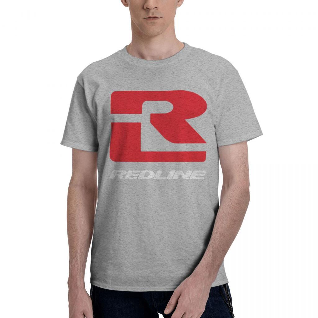 REDLINE 100 Katoen Casual Ademend Comfortabel Shirt Korte Mouw T-shirt T-shirt Mannen