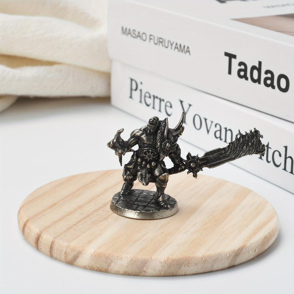 Vintage White Brass Butcher Orc Soldiers Models Desktop Ornaments Decorations Game Miniature Figurine Accessories Men Gifts