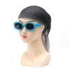Women's Scarf and Glasses Set Stylish Polkas Dot Scarf Blue Glasses White Scarf Fashion Neckerchief for Halloween