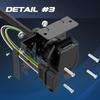 4 Way To 7 Way RV Blade & 4 Way Flat Trailer Wiring Adapter Dual Output Connector Kit with Mounting Bracket for Truck RV Trailer