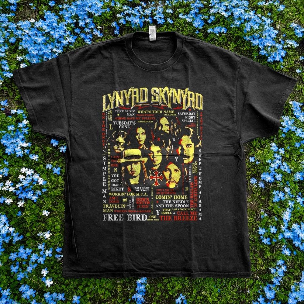 Lynyrd Skynyrd Southern Rock Band Retro Unisex TShirt Size S5XL Unisex T-Shirt XXL