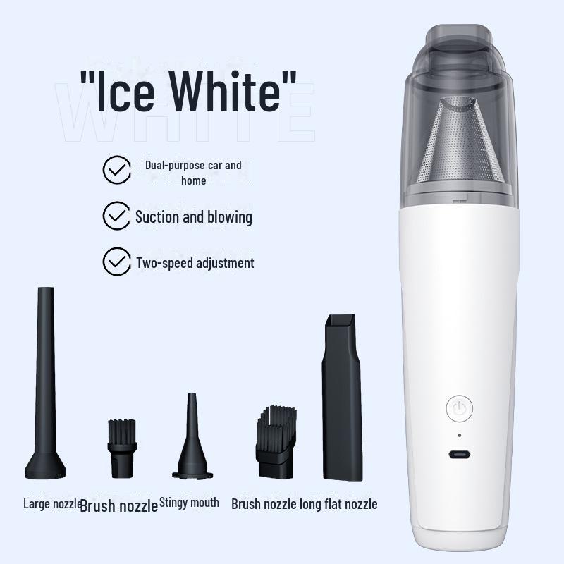 

Автомобильный пылесос с беспроводной зарядкой и мощным всасыванием для использования в автомобиле и дома. Портативный мини-размер для удобства.