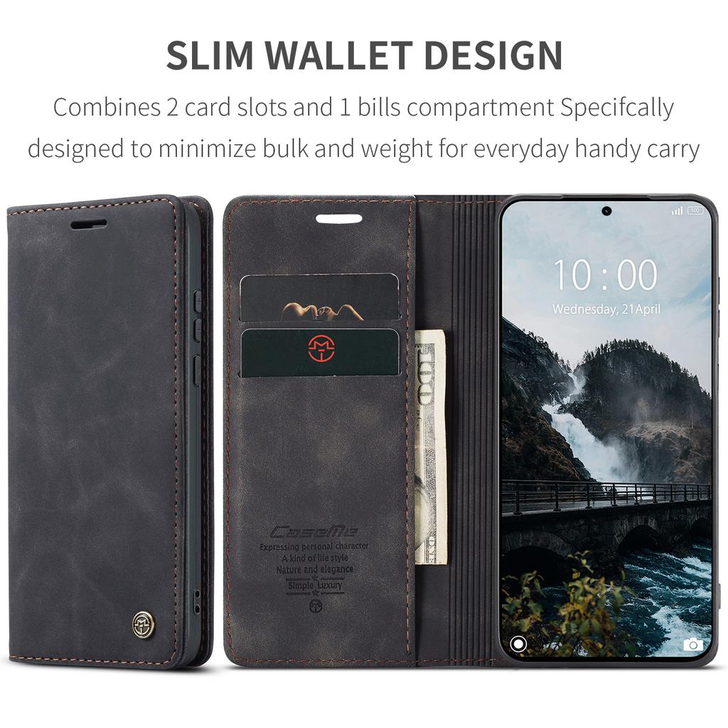 CaseMe För Xiaomi 17 Ultra Lyxigt Retro Magnetisk Flip PU-läder Fodral för Xiaomi 17 17Ultra Plånboksfodral Telefon Coque