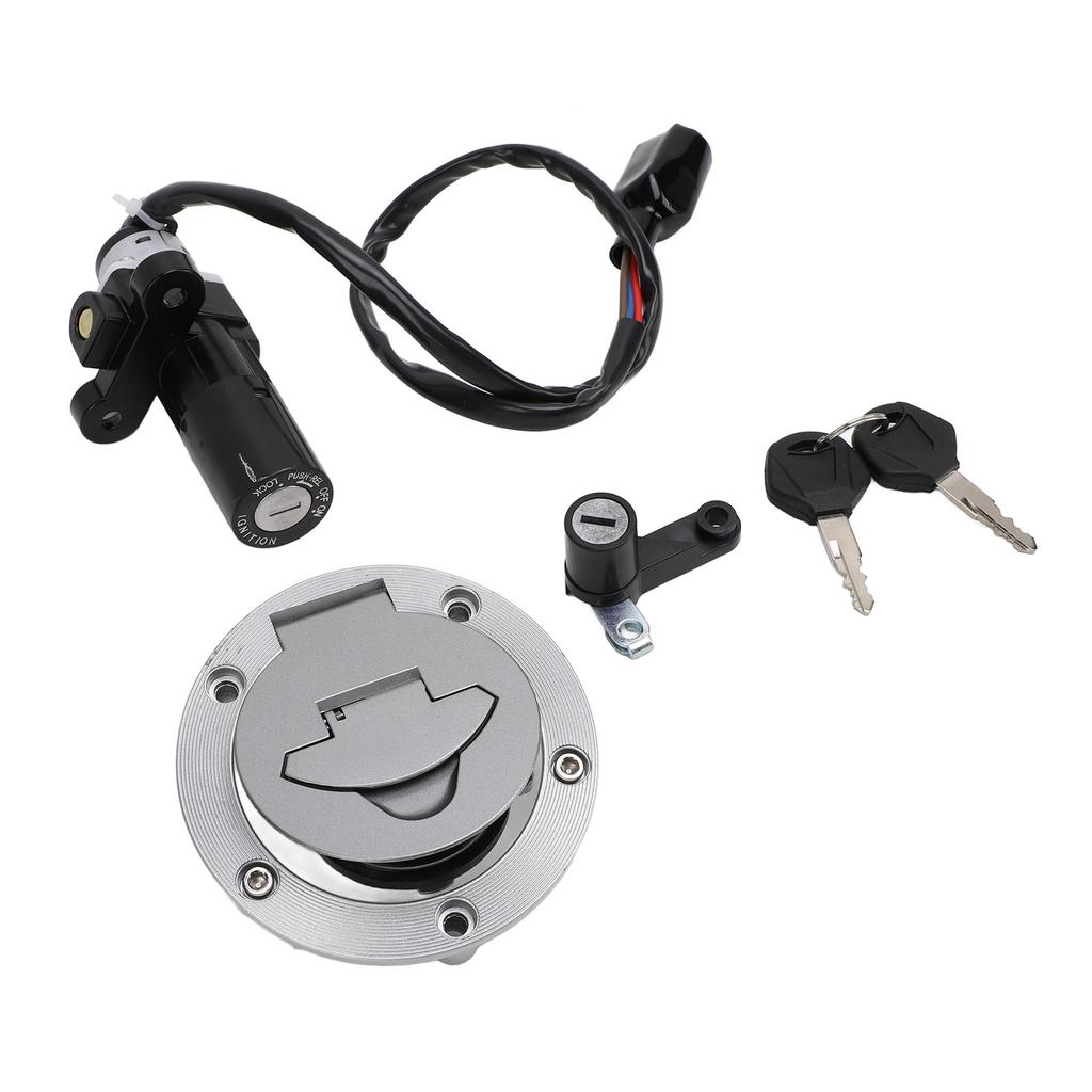 Ignition Switch Lock Kit Fuel Tank Cap Helmet Security Lock Aluminum Alloy Professional for YZF?R3