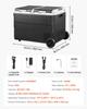 12 Volt Car Refrigerator, 95L Car Fridge, Dual Zone Portable Electric Cooler with Wheels and Handle, -20 to 20, 12/24V DC 100-240V AC Compressor