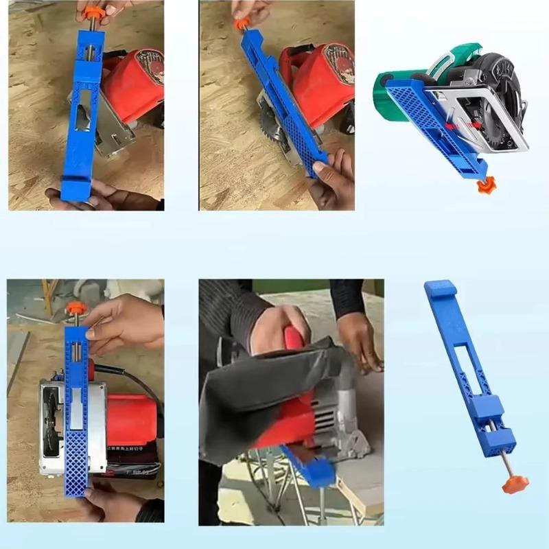 1-2Pcs Adjustable Circular Saw Guide - Precision Milling Positioning Clamps with Multi-Angle Base for Woodworking Cutting