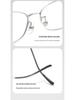 High-Intelligence Silver Ultralight Pure Titanium Narrow Eyeglasses for Women, Square/Round Face, Model 8933