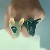 Exaggerated Enamel Drip Glaze Animals Large Ring Pig Bull Head Elephant Massive Rings Y2K Punk Jewelry Gift For Women