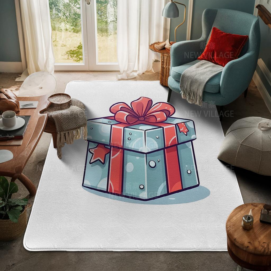 House Entrance Carpet Home Door Mat Living Room Bath Foot Bathroom Non-slip Water Absorption Rugs Bath Merry Christmas Winter