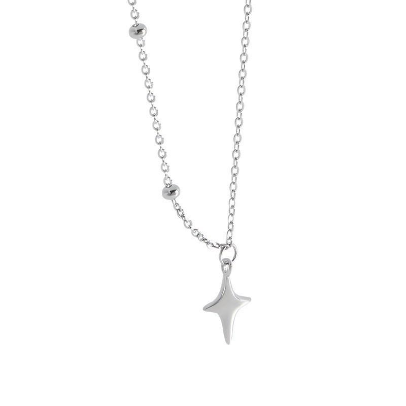 Trendy Fashion Crossborder Silver Alloy Star Pendant Choker Necklace Women For