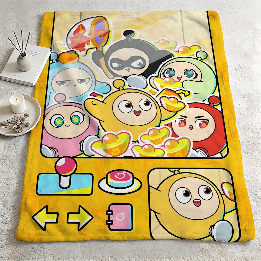 game E-Eggy Party-y Throw Warm Soft Flannel Blanket, Multi-use for Sofa Bed Camping Travel Nap
