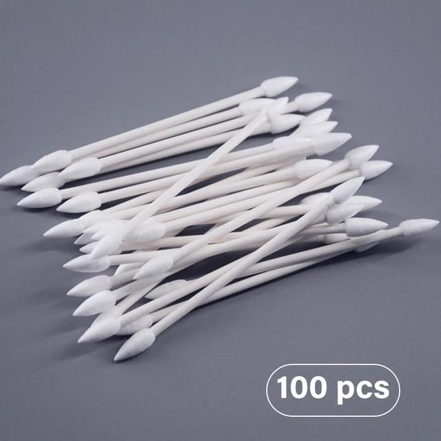 50/100 Pcs Dust Free Disposable Cleaning Swab Cotton Stick For Earphone Headphone Phone Charge Port Accessories