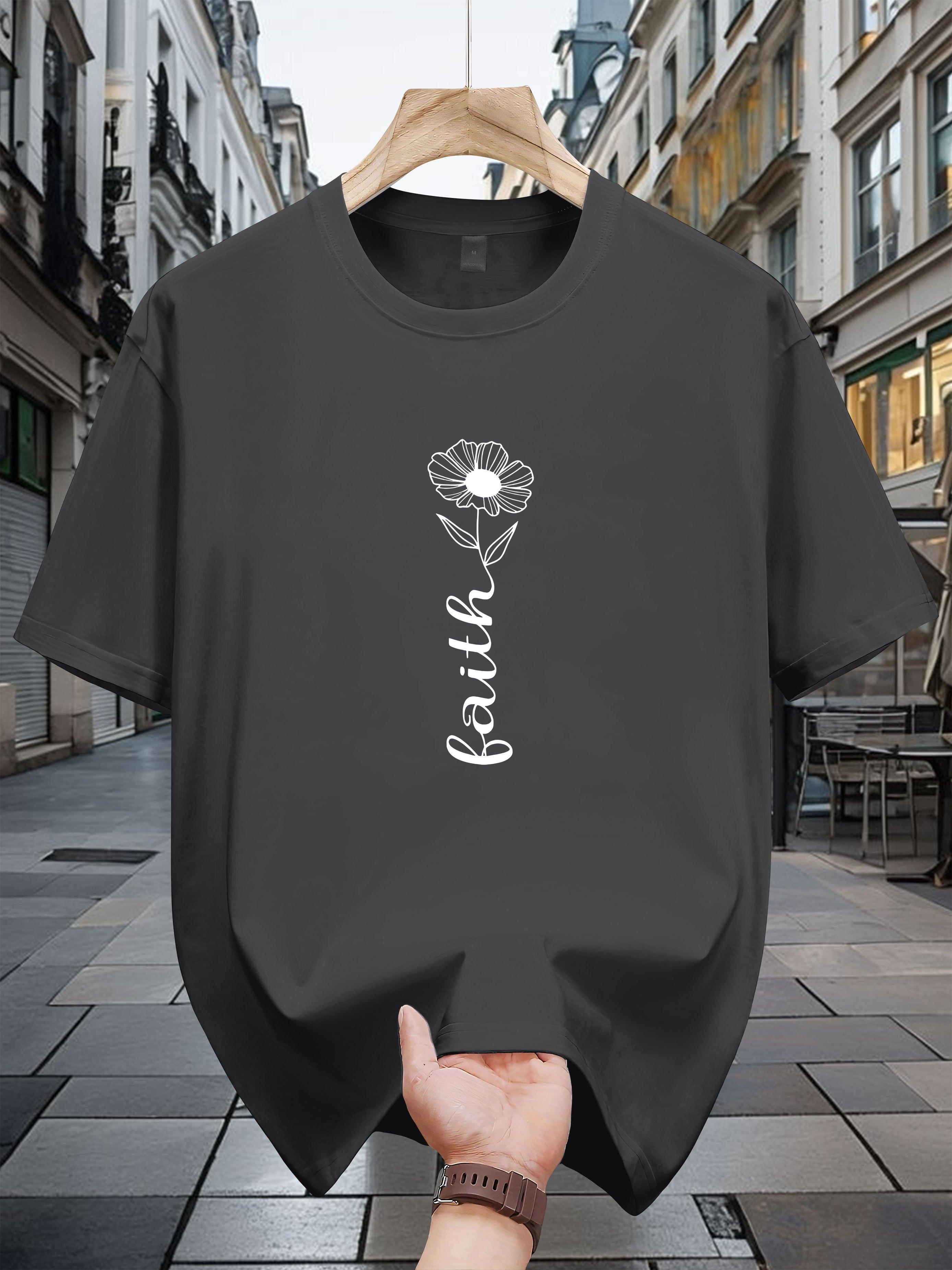 [Everyday Comfort] 100% Cotton Graphic T-shirt -  Faith  Heartbeat Design XXL