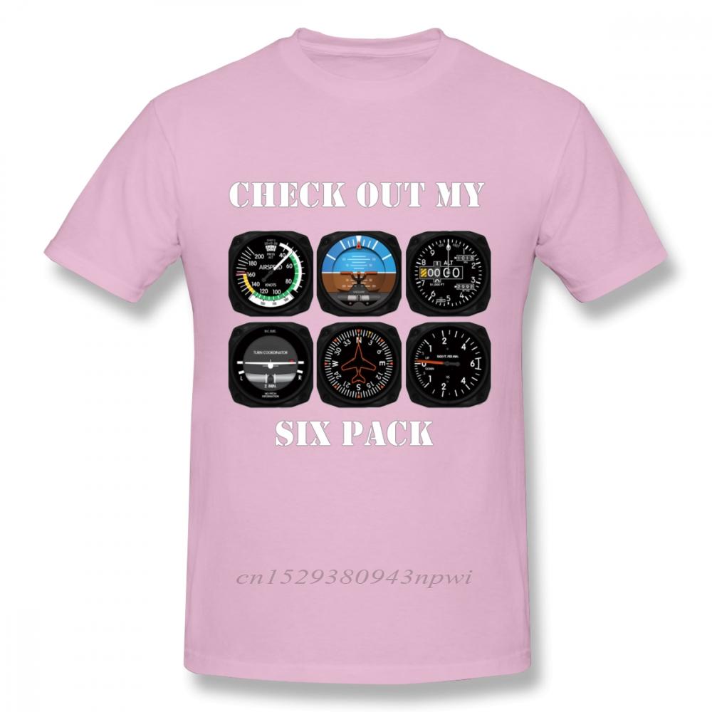 Awesome Aviation 6 Pack Instrument For Pilots T Shirt Graphic Print Camiseta Cotton Big Size Homme Tee Shirt