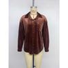 Women's Lapel Shirt Spring Autumn Long Sleeve Velvet Cardigan Top